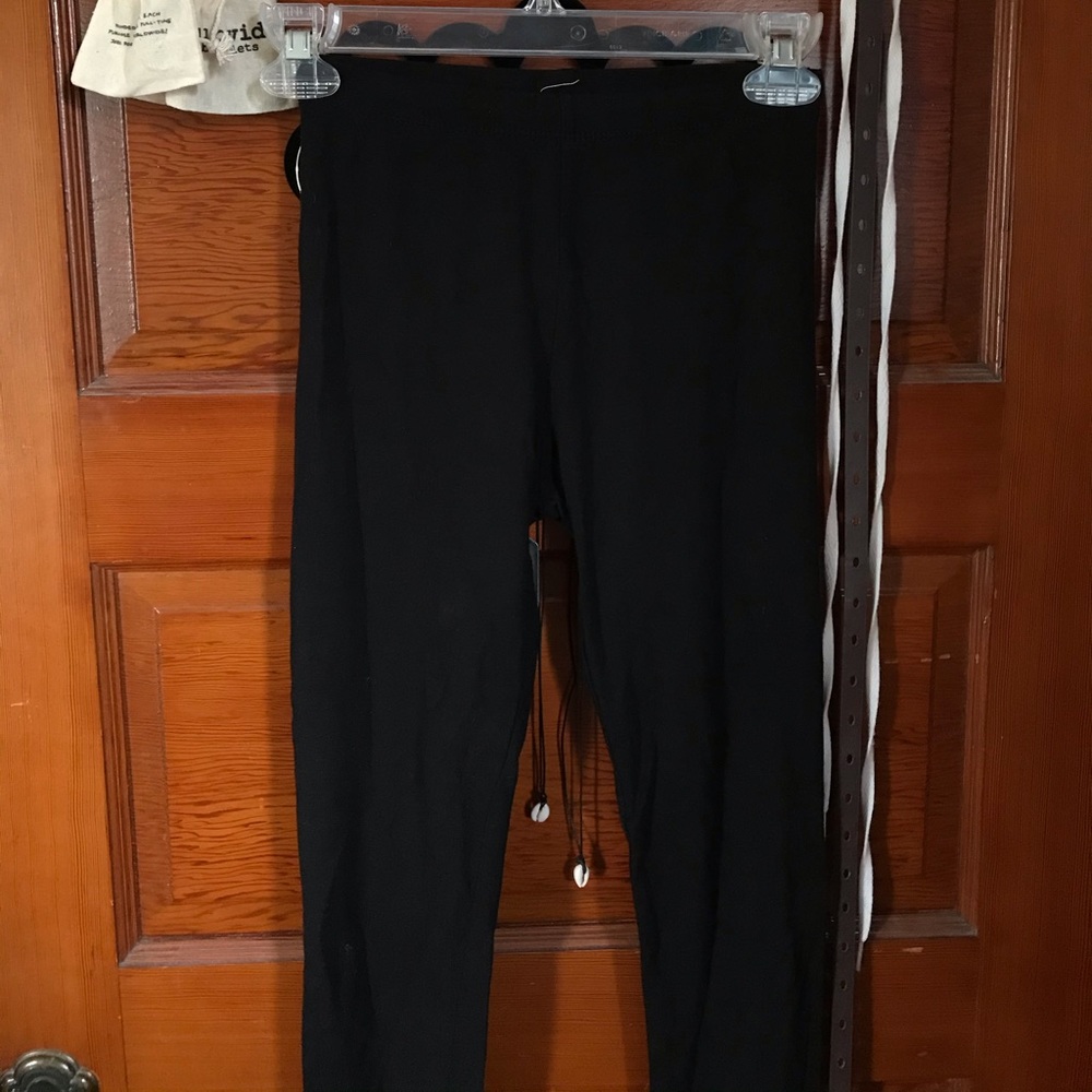 h&m regular band black leggings